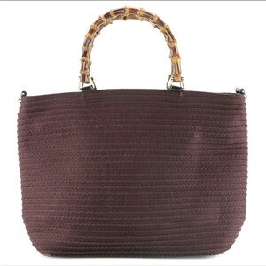 Gucci Brown Tote with Bamboo Handle